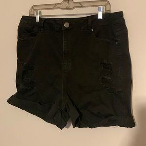 Rue21 Plus size 20 Black Demin Shorts